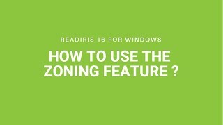 Readiris 16 : How to use the zoning feature?