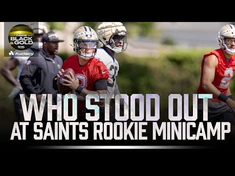 Breaking Down Saints Rookie Minicamp: On Fuaga's shift, Rattler’s day & more | Inside Black & Golf