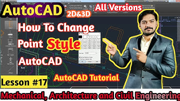 How To Change Point Style In AutoCAD | Point Command | URDU | HINDI | AutoCAD Tutorial (Point Style)