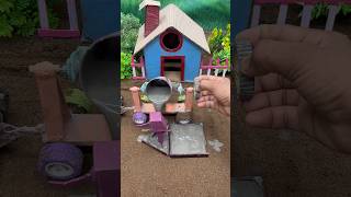 😱 Amazing Mini Tractor Making Cement Pillar | DIY Real Working Construction Machine 🚜 #shorts