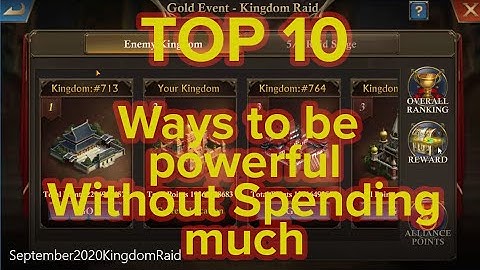 King of Avalon - Top ten things you can do to be successful in KOA without spending a ton of money!