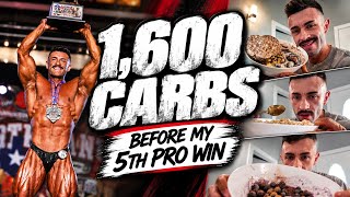 I Ate 1,600g of Carbs Before Winning My 5th Pro Show | Full Day of Eating