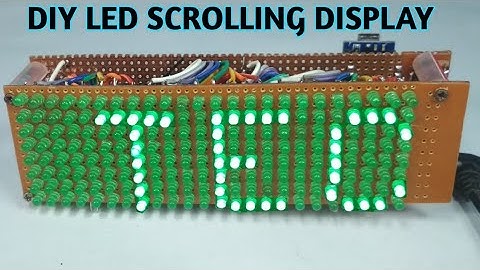 Diy scrolling text led display