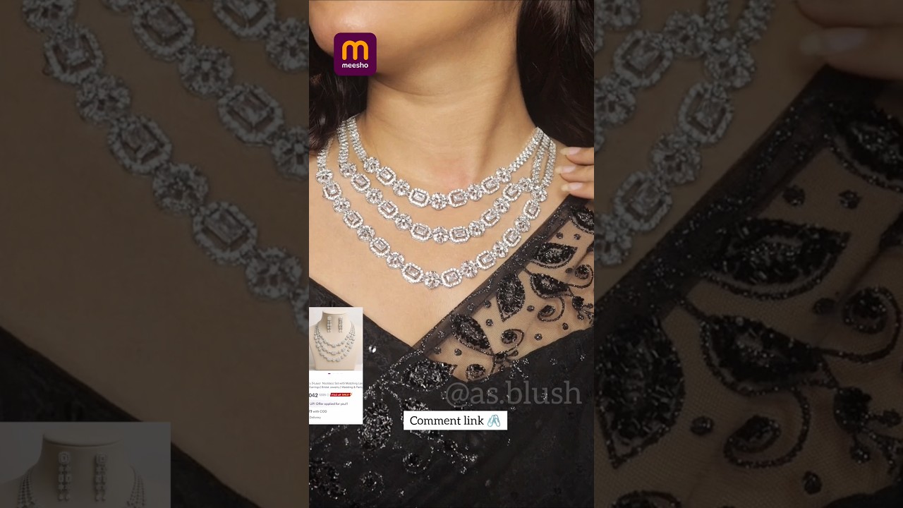 meesho bridal diamond jewellery 😍🤯 check community post for links 