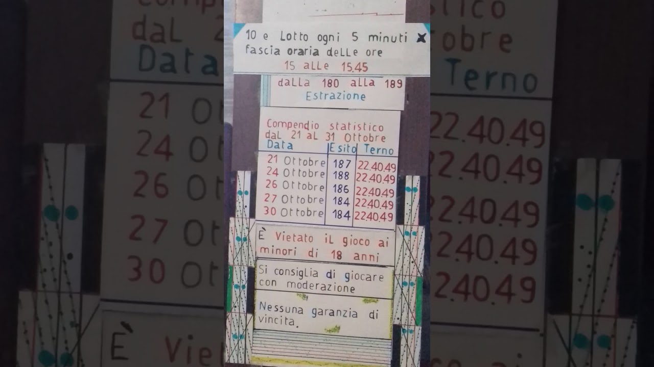 Terno frequente al 10 e lotto ogni 5 minuti previsione gratis