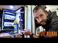 24/ DIY Camper Van Build, Installing Hook Up 240v Mains Electrics Part 1.