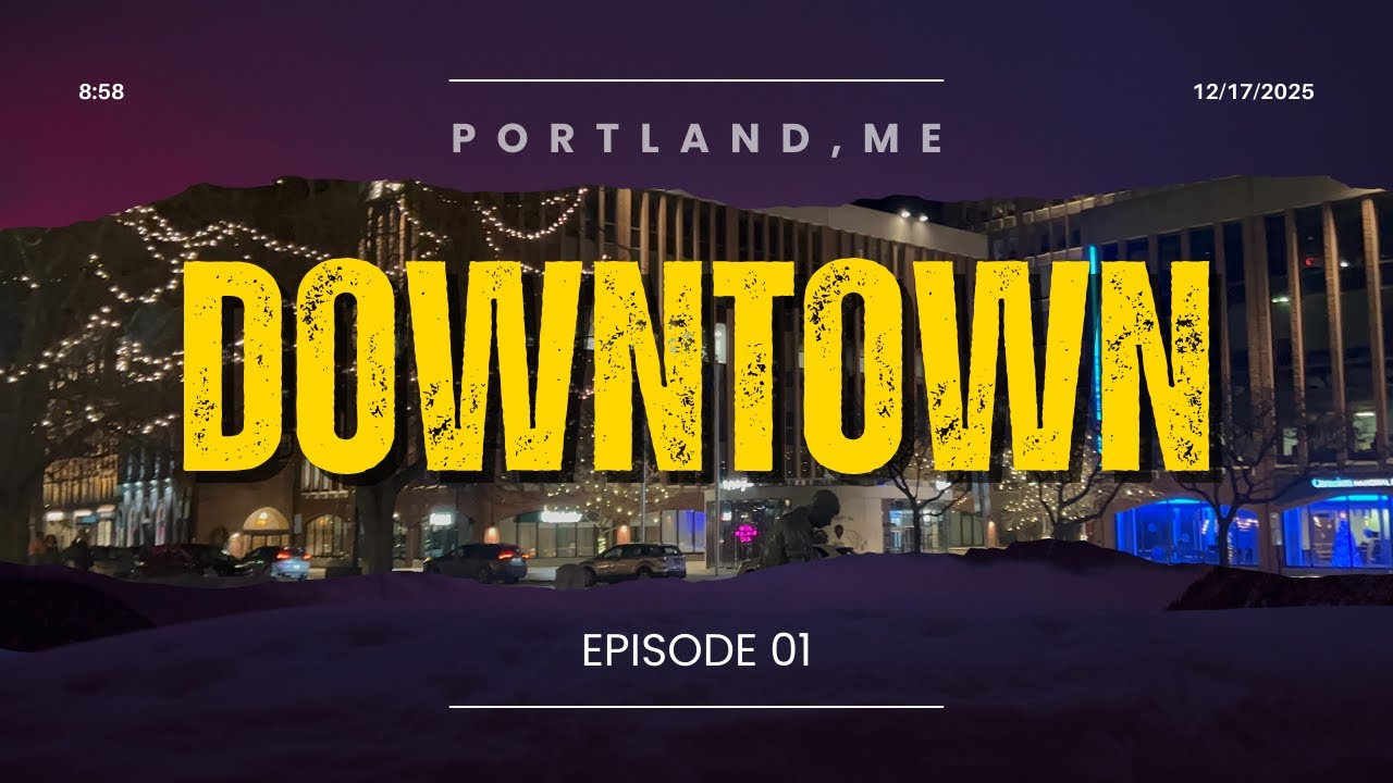 Downtown Portland, ME | Winter 2025 Night Walk | Episode 1