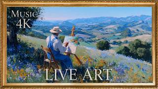 Artist in the Tuscan Countryside | Summer Oil Painting | Frame TV Art 4K with Soft Piano Music screenshot 3