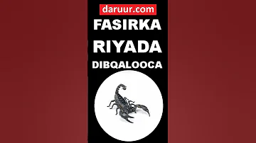 Fasirka Riyada Dibqalooca Qofkii Dilo Ama Uu Qaniino Dibqalooc Somalia Somaliland Diinta 