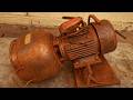 Turning a Broken Motor Into a Working Meat Grinder Again // Old Kitchen Tool Restoration Magic