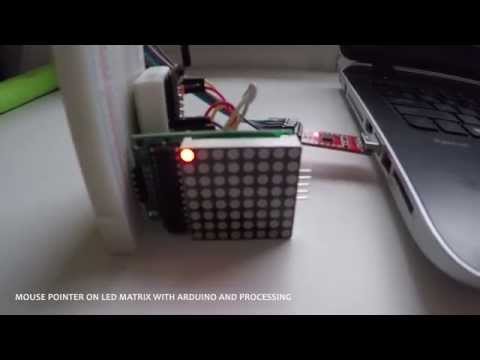 Arduino Processing Mousetracking LED Matrix
