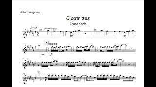 Cicatrizes - Bruna Karla🎺Partitura Trompete, Trombone, Trompa, Violino, Viola, Cello, Cifra, Baixo
