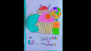 How to Draw a CUTE Cupcake #1 step by step Easy Sweet dessert