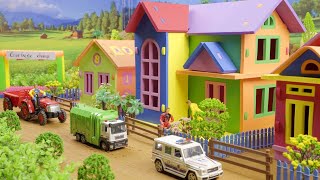 Find and rescue burning house with fire truck and ambulance | Car Toy story | QT Toys Story