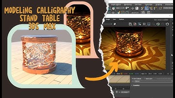 Modeling Arabic calligraphy table 3ds max تصميم طاولة مزخرفة بخطوط عربية خطوط ثري دي ماكس
