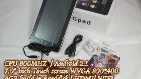 GPAD G11+ AWSOME 800MHz Android 2.1 OS support HDMI OUT wifi and 3D game hot hot review