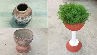 Creative planter Ideas from old clay pot.