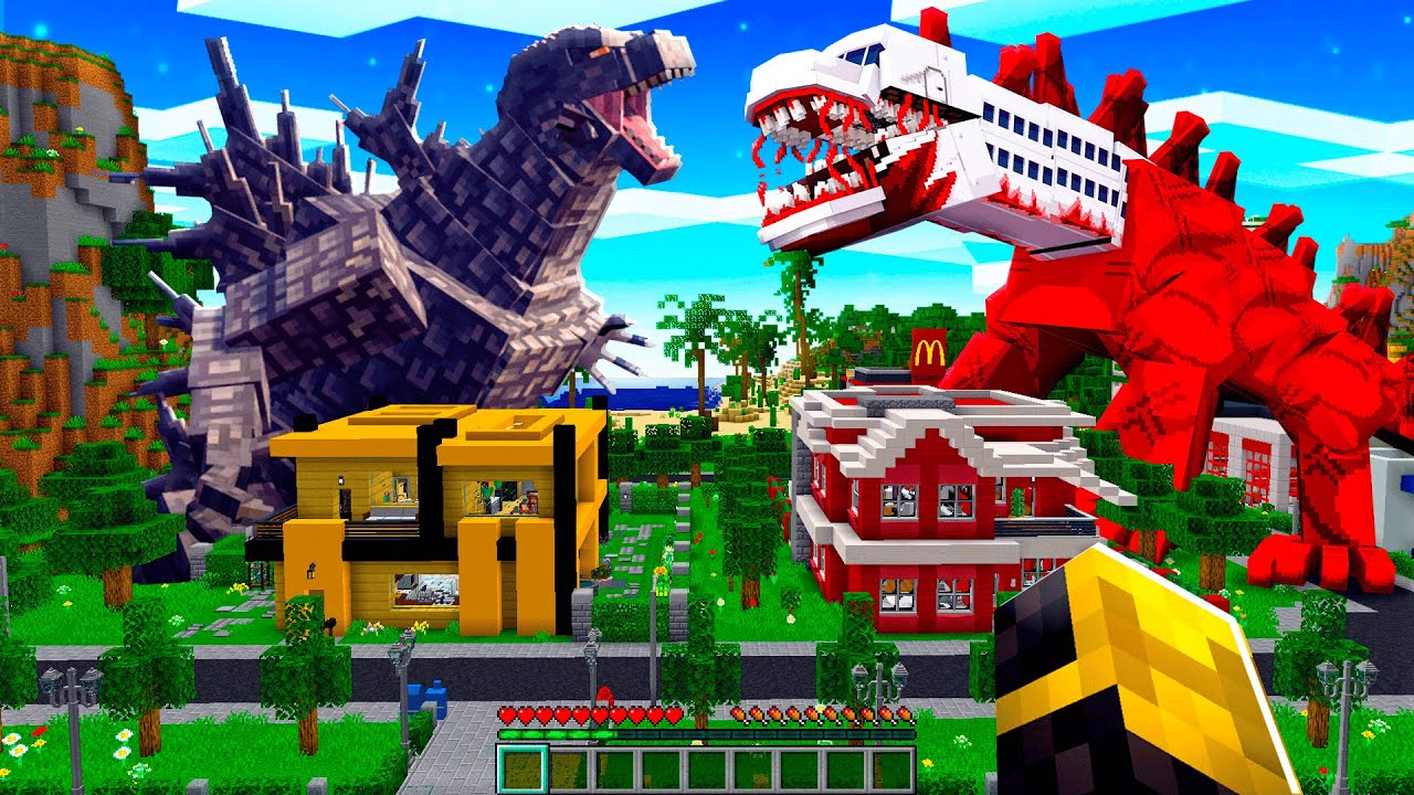 INFECTED SKY VS GODZILLA EN MINECRAFT 😱