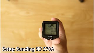 How to setup bicycle speedometer Sunding 570A | Cách cài đặt đồng hồ sunding SD 570A