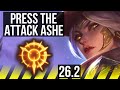 ASHE &amp; Lulu vs JHIN &amp; Nautilus (ADC) | Good KDA: 16/1/10, Press The Attack | EUW Master | 26.2