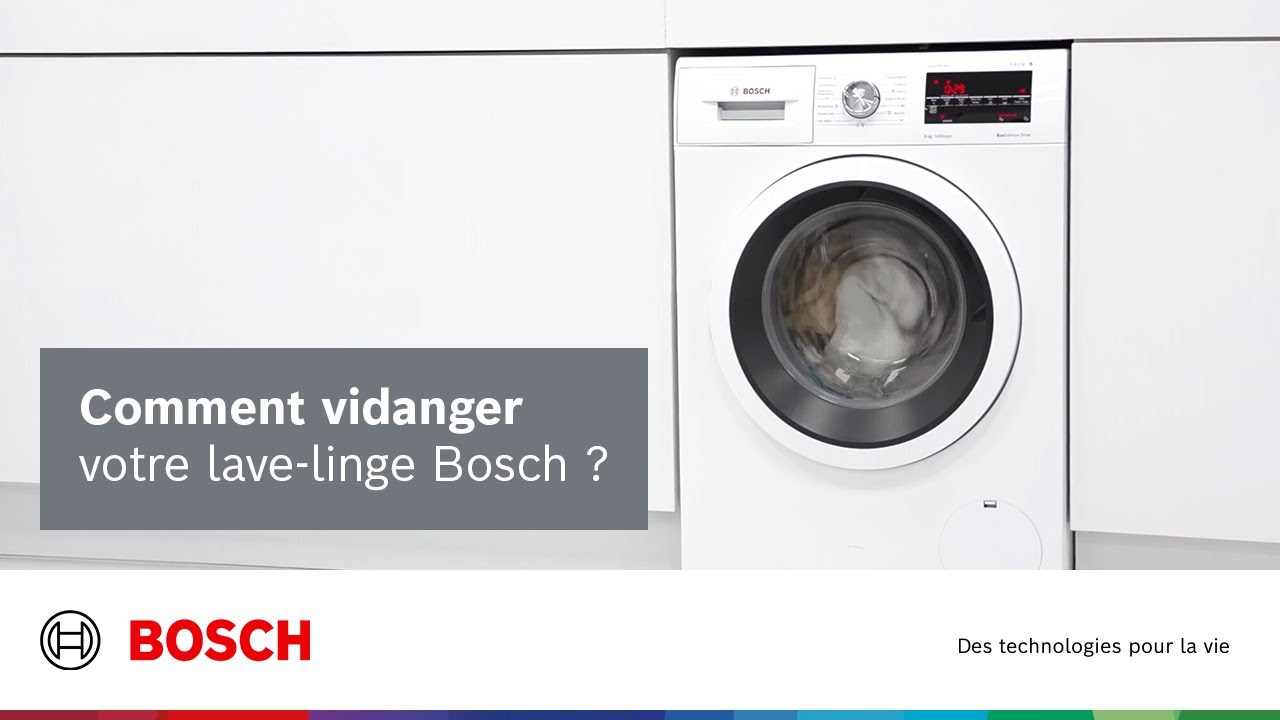 Comment vidanger votre lave-linge Bosch ? 