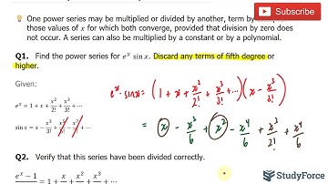 📚 How to multiply or divide two power series