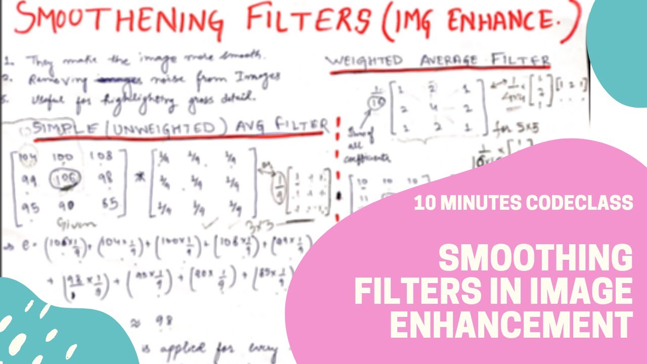 Smoothing Filter In Image Processing Solved Numerical Image Smoothing Filter In Image Processing Solved Numerical Image