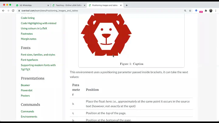 Position Figures in Latex