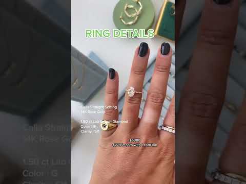 Ring Details!  1.5ct Oval Lab Grown Diamond Engagement Ring