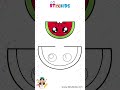 "Draw a Juicy Watermelon Slice in 30 Seconds! 🍉✨ #Shorts" #kidsentertainment #drawing