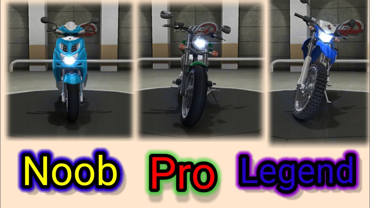 👽😲Driving the slowest Bike In Traffic Rider and driving fastest bike/Noob Vs Pro Vs legend bike 💨👽
