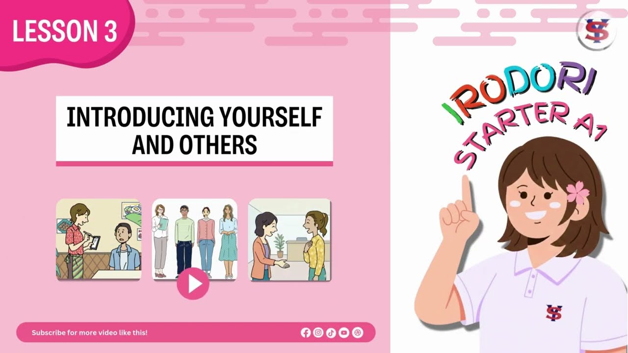 Irodori Starter A1 Wordlist | Lesson 3: Introducing Yourself and Others