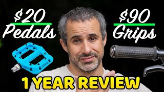 I rode $90 grips and two different pedals for one year! How did they do?