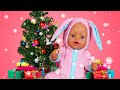 Weihnachtsbaum für Baby Born Puppe. Clownsvideo für Kinder