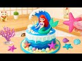 マーメイドプリンセスケーキ🧜‍♀️🌊 | Mermaid Princess Ocean Cake | Sweet Japan
