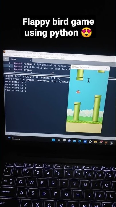 Flappy Bird game using python #shorts #coding #python - YouTube