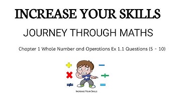 Maths Class 5 | Unit 1 Whole Number and Operations Page 7 Ex: 1.1 Questions (5 - 10)