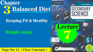 keeping fit and healthy | Chapter 3 | Balanced Diet | Class 6 New Secondary Science | Page 25