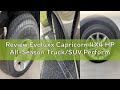 Review Evoluxx Capricorn 4X4 HP All-Season Truck/SUV Performance Radial Tire-215/70R16 215/70/16 215