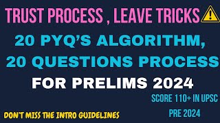 20  DIFFERENT TYPES OF QUESTIONS APPROCH FOR PRELIMS 2024