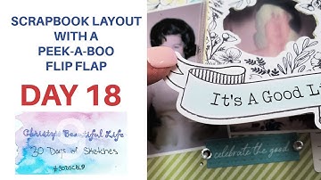 Scrapbook Layout Using Flip Flaps | #30DSCBL9 | Process Video