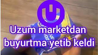 Uzum marketdan buyurtma yetib keldi.   The order arrived from the Uzum market.