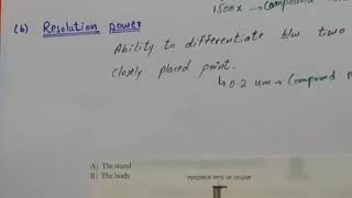 Resolution & Magnification power of Microscope.