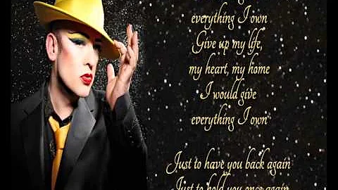 Boy George +  Everything I Own +  Lyrics/HQ