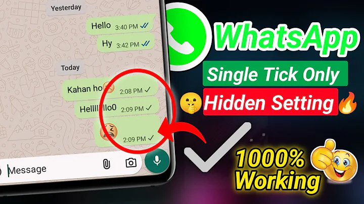 WhatsApp No Double Tick settings | WhatsApp Single Tick only 2024 | hide Double Tick on WhatsApp