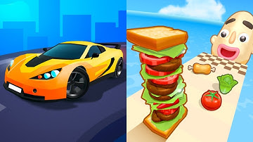 Race Master 3D VS Sandwich Runner - Gameplay Mobile Game Walkthrough Android Ios Gaming All Levels