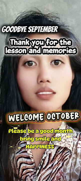 WELCOME OCTOBER