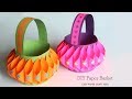 How To Make Paper Basket | Easy Paper Crafts | Easter Basket Ideas