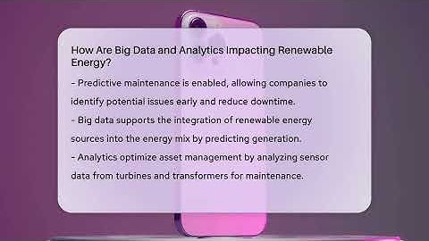 How Are Big Data and Analytics Impacting Renewable Energy? - Talking Tech Trends