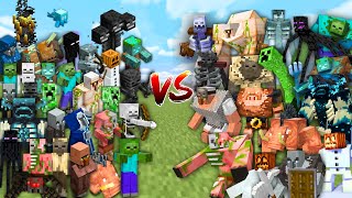 ALL MOBS vs ALL MUTANT MOBS in Minecraft Mob Battle